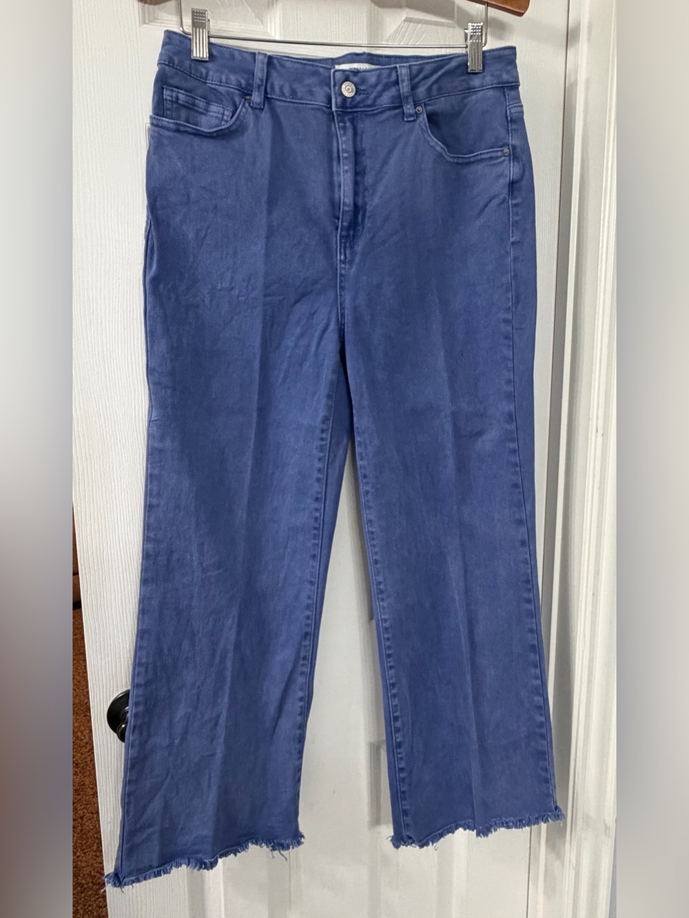 Zenana High-Waisted Cropped Bootcut Jeans in Marlin